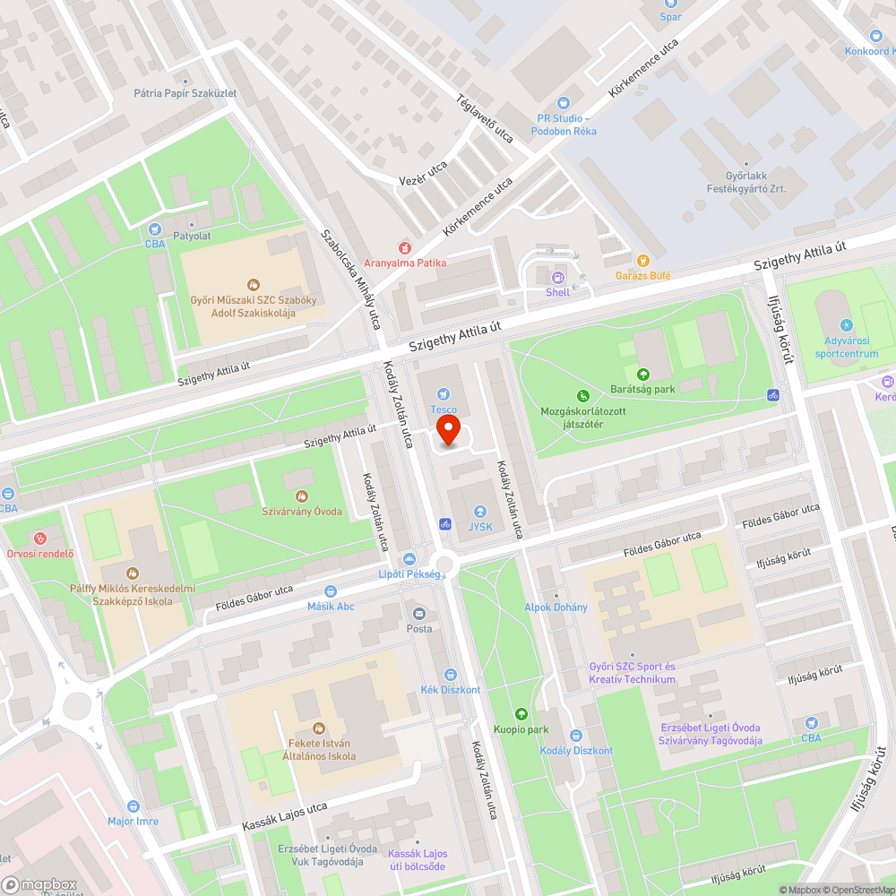 Gazdátlan autó bejelentés helye