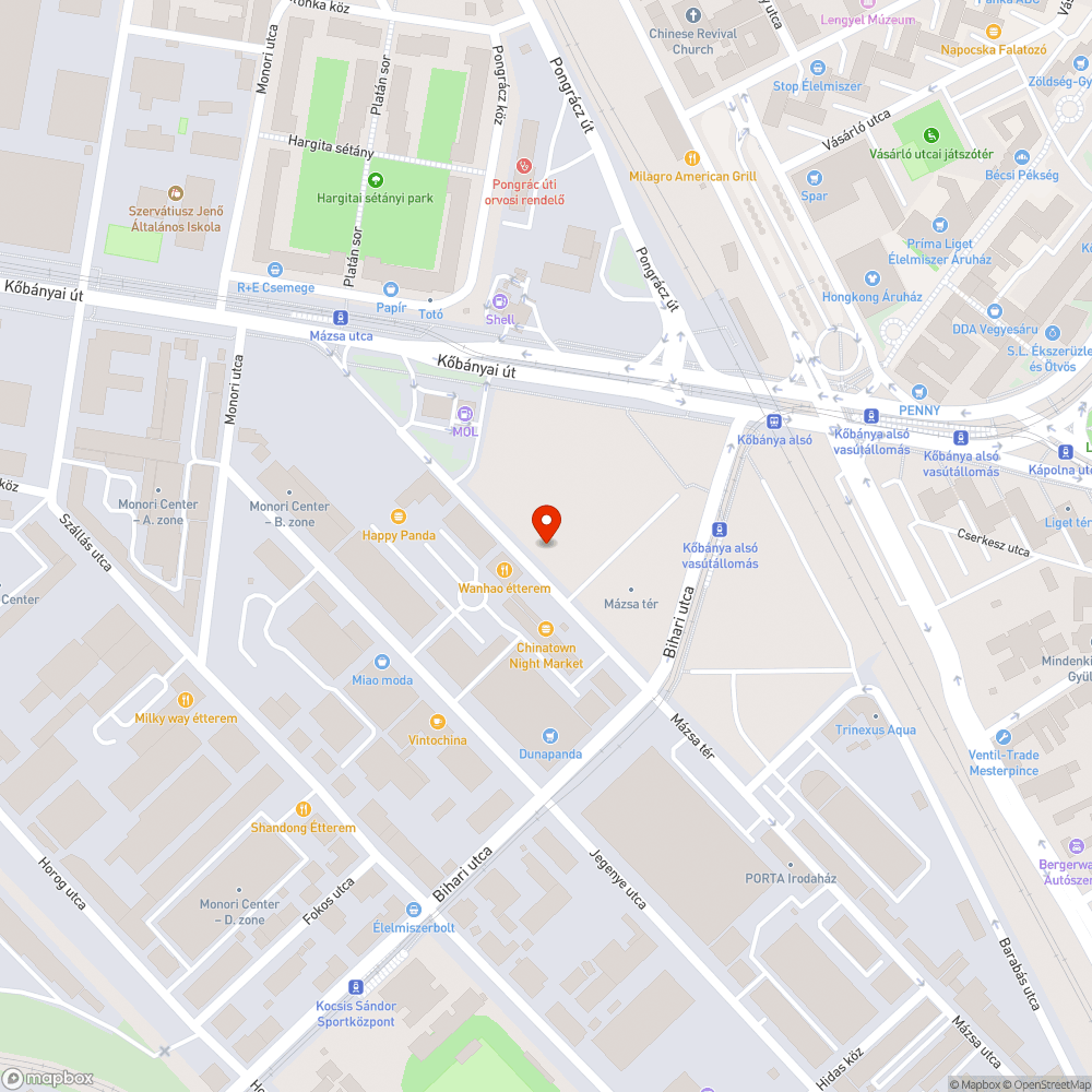 Nem létező járdaszakasz bejelentés helye