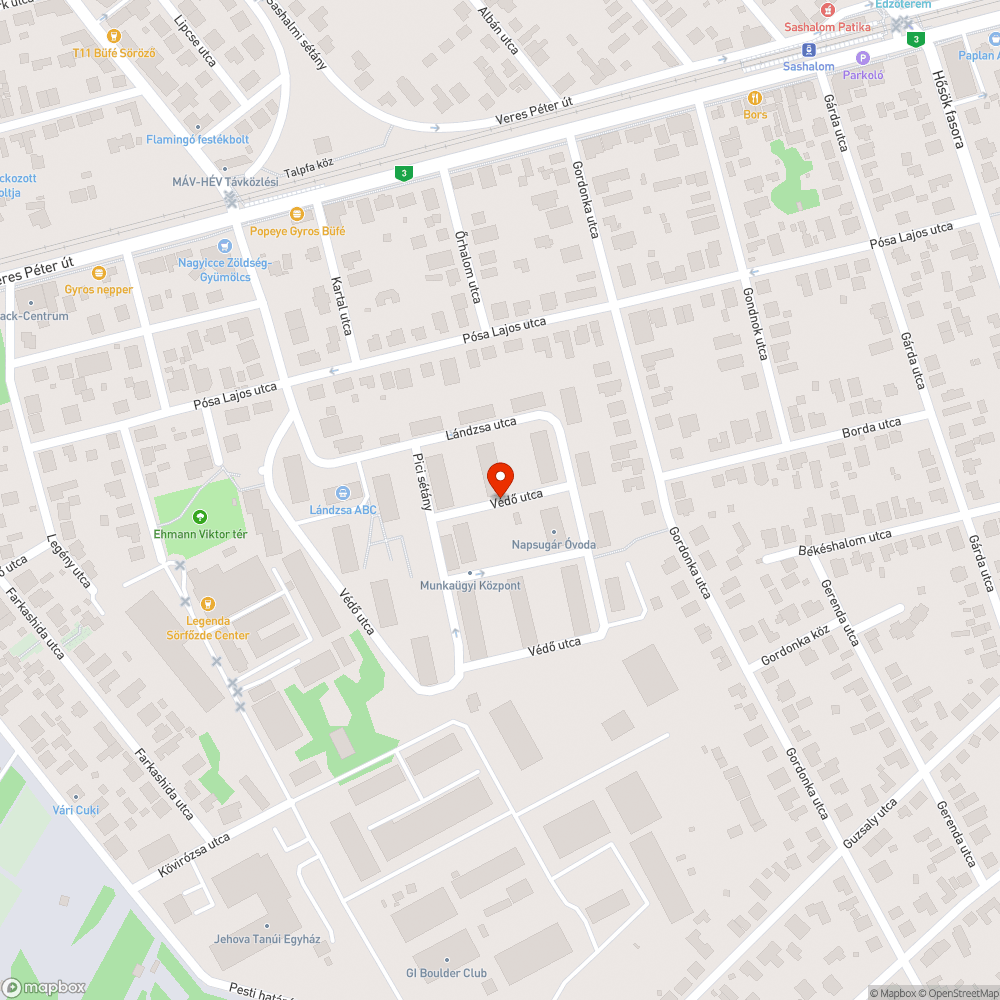 Utcán heverő babzsák bejelentés helye