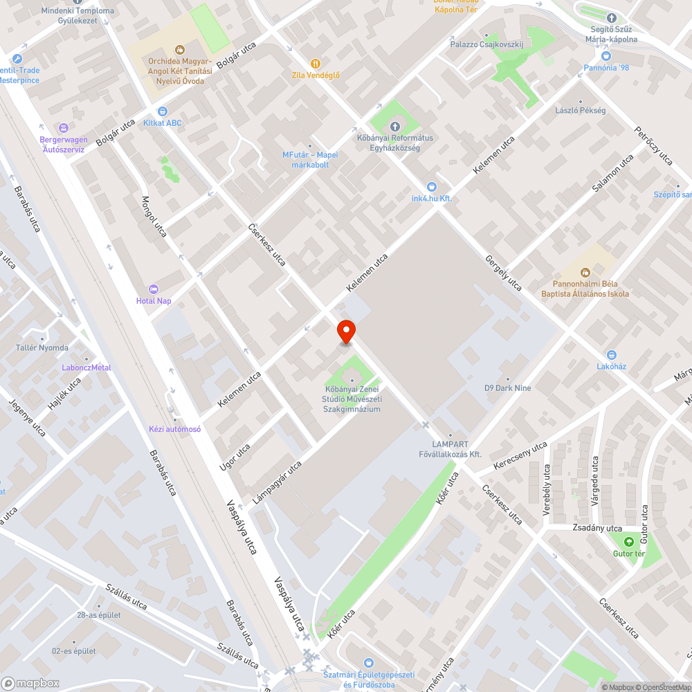 Elhagyott jármű bejelentés helye