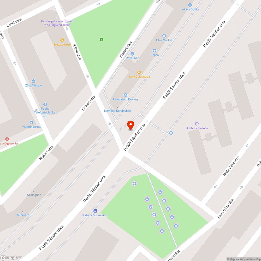 Nem működő lámpák II. bejelentés helye