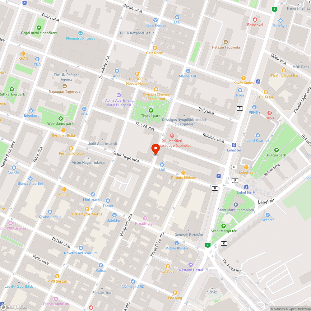 Megsüllyedt járda bejelentés helye