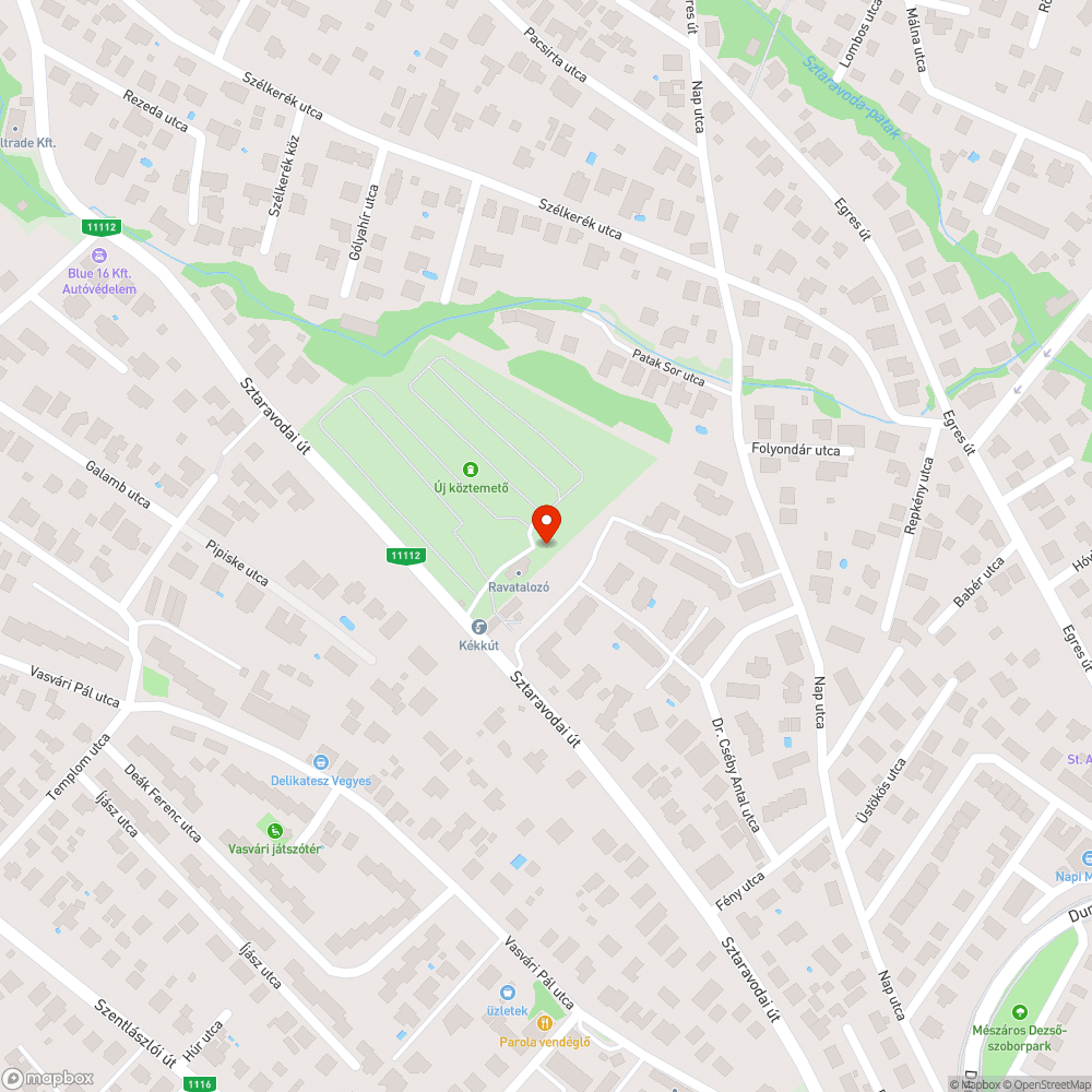 Elhagyott jármű bejelentés helye