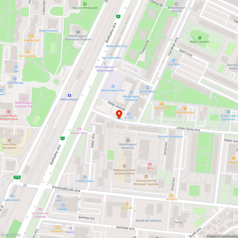 Kátyú az új úton bejelentés helye