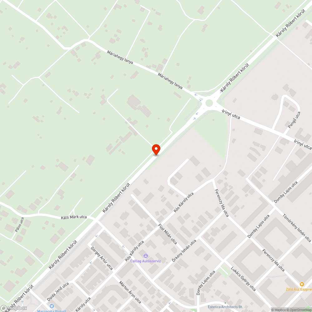 Kátyús út bejelentés helye