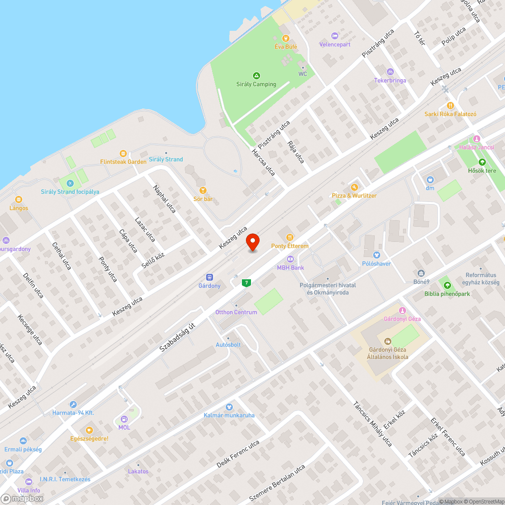 Összegyűlt esővíz az állomás parkolójában 2. bejelentés helye