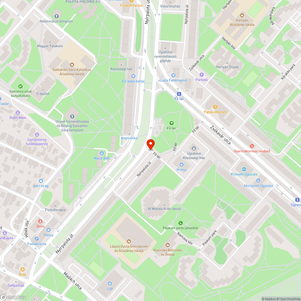 Balesetveszélyes csavarok a járdán bejelentés helye