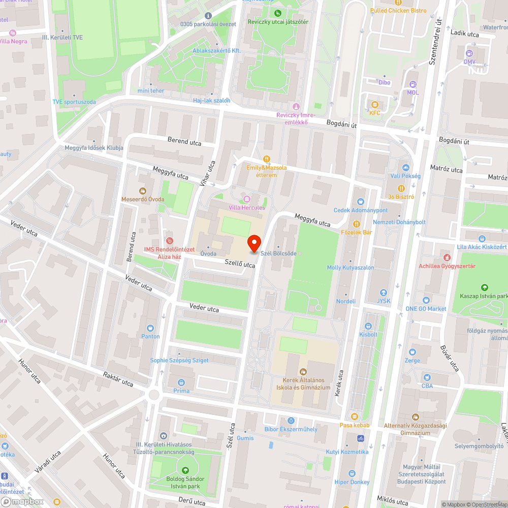 Szemét bejelentés helye