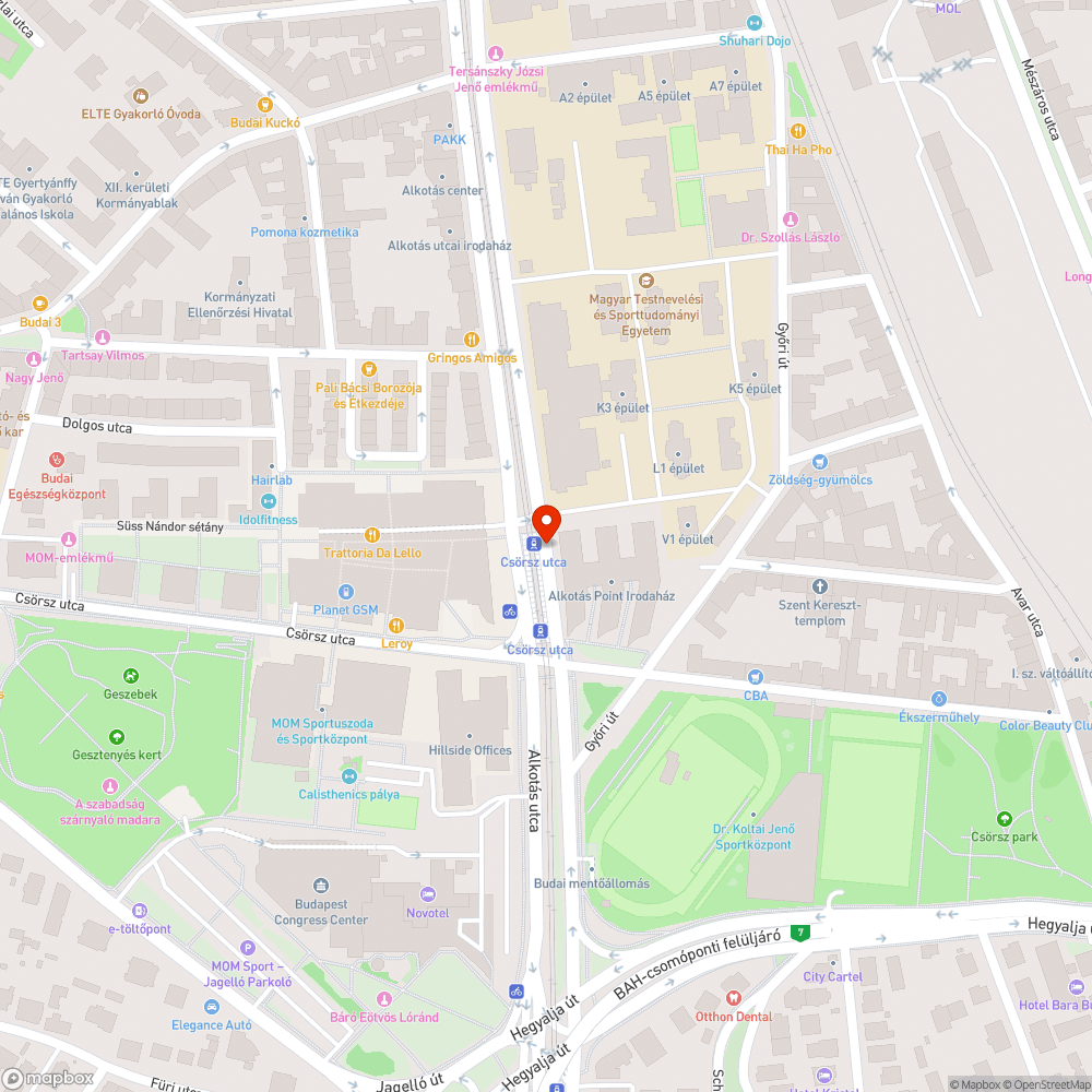 Kátyú a zebránál bejelentés helye