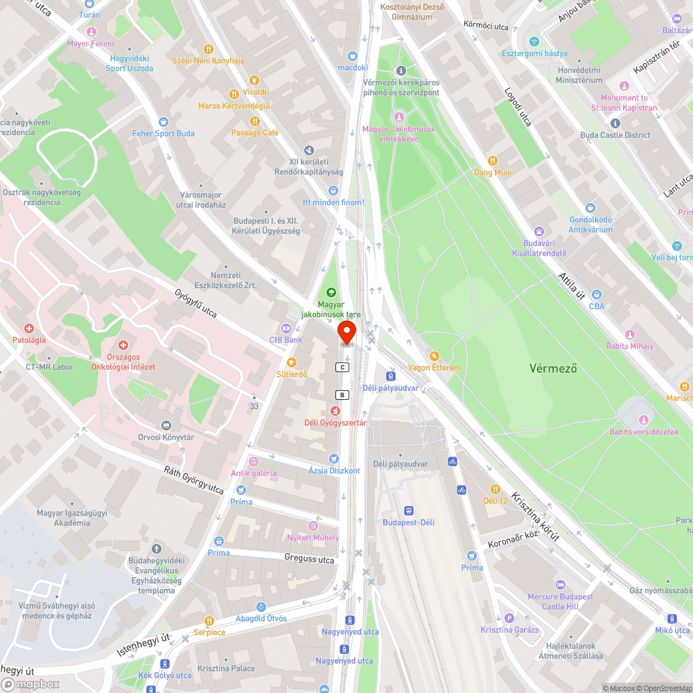 Kátyú a zebrán bejelentés helye