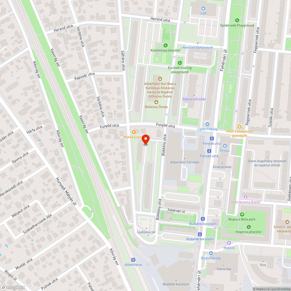 Elhagyatott autó bejelentés helye