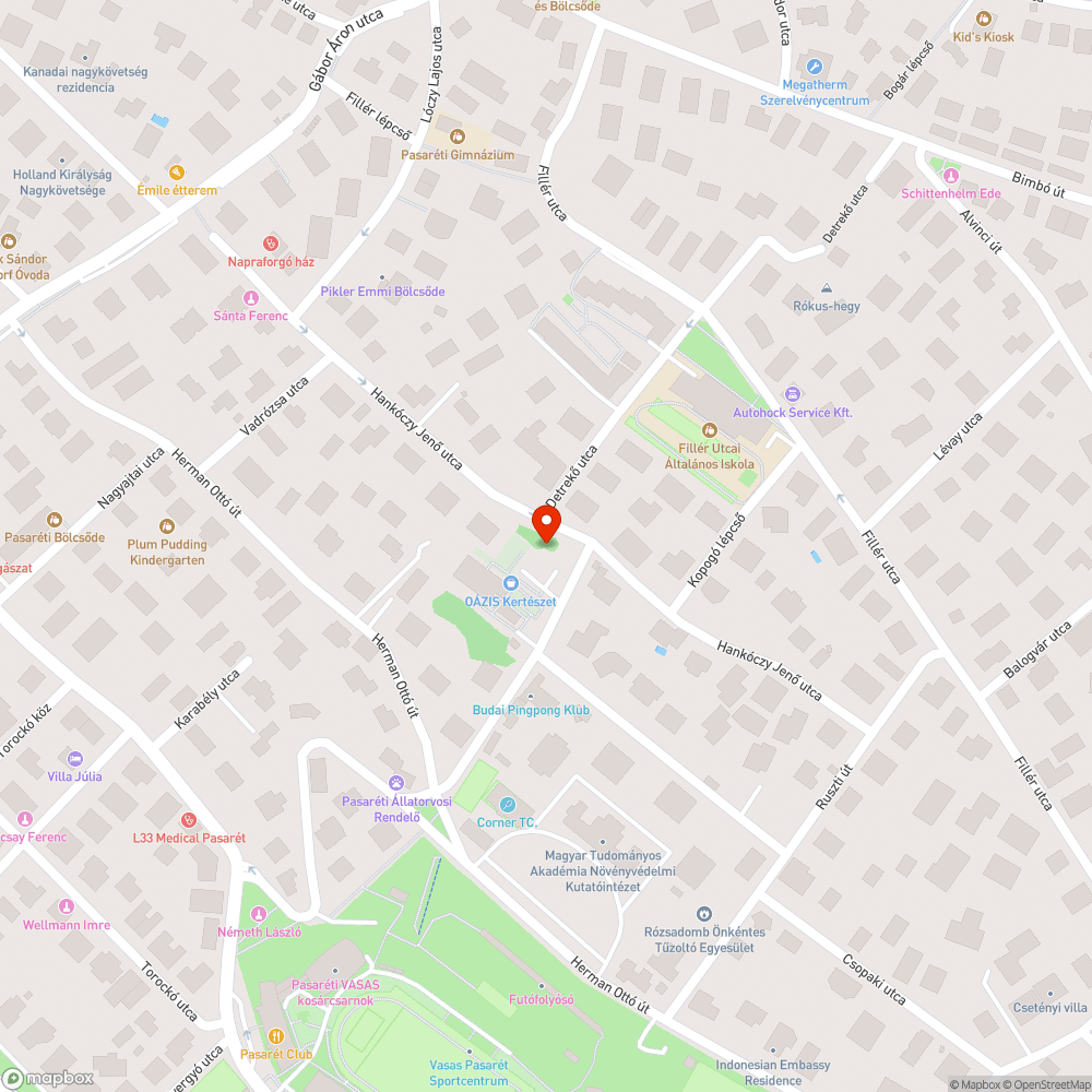 Mély kátyú bejelentés helye