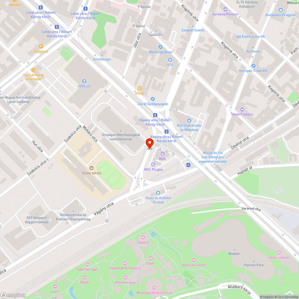 Forgalmas úton hatalmas kàtyú bejelentés helye