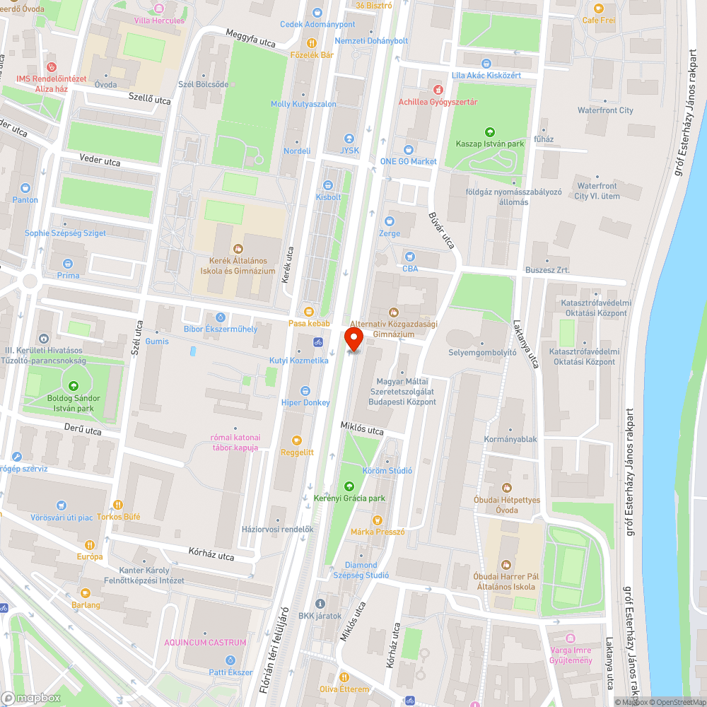 Raktár utcai buszmegálló megsüllyedt bejelentés helye