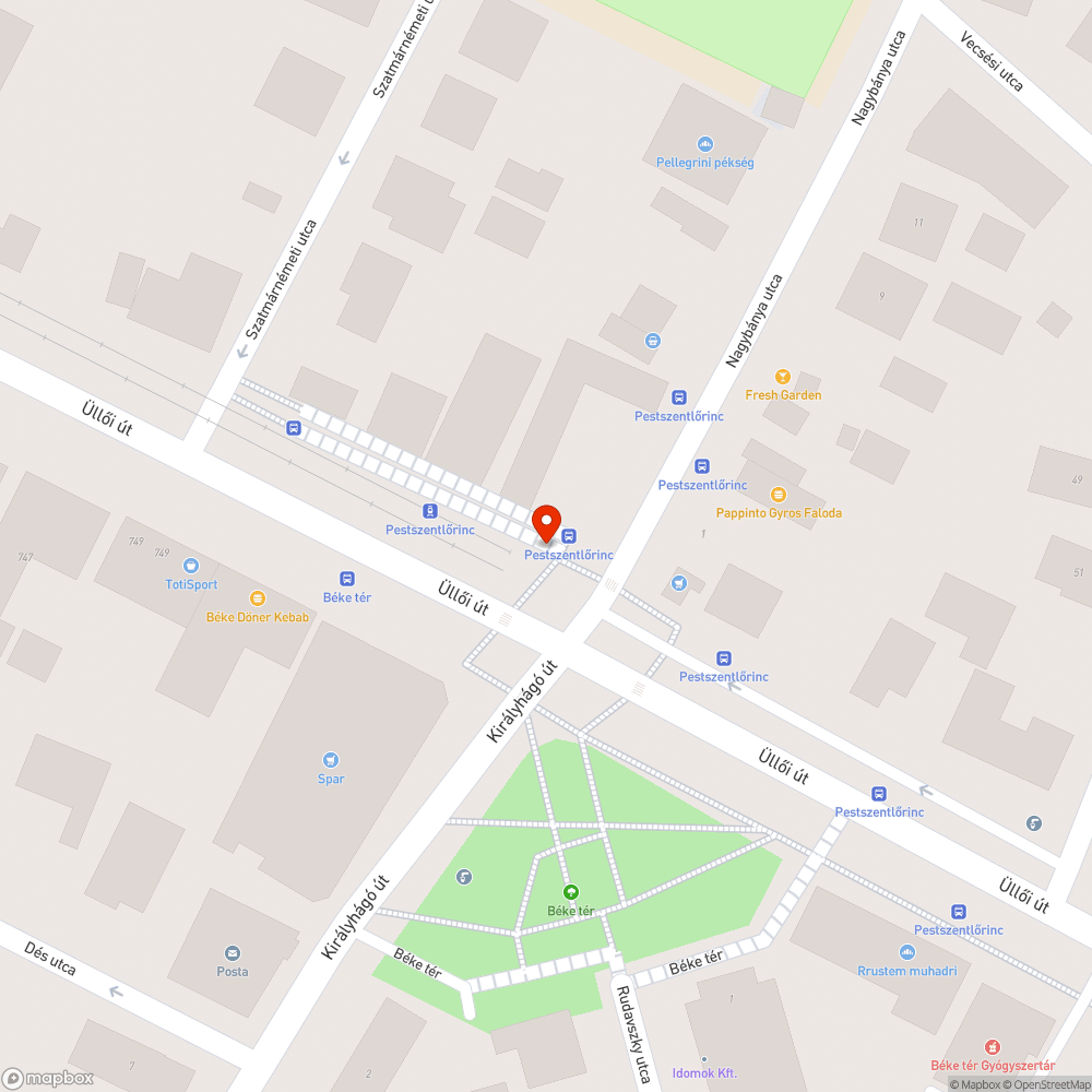 Béke tér szemeteszsákok bejelentés helye