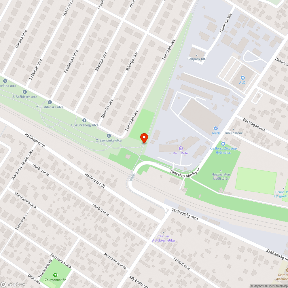 Tönkrement beton terelő bejelentés helye