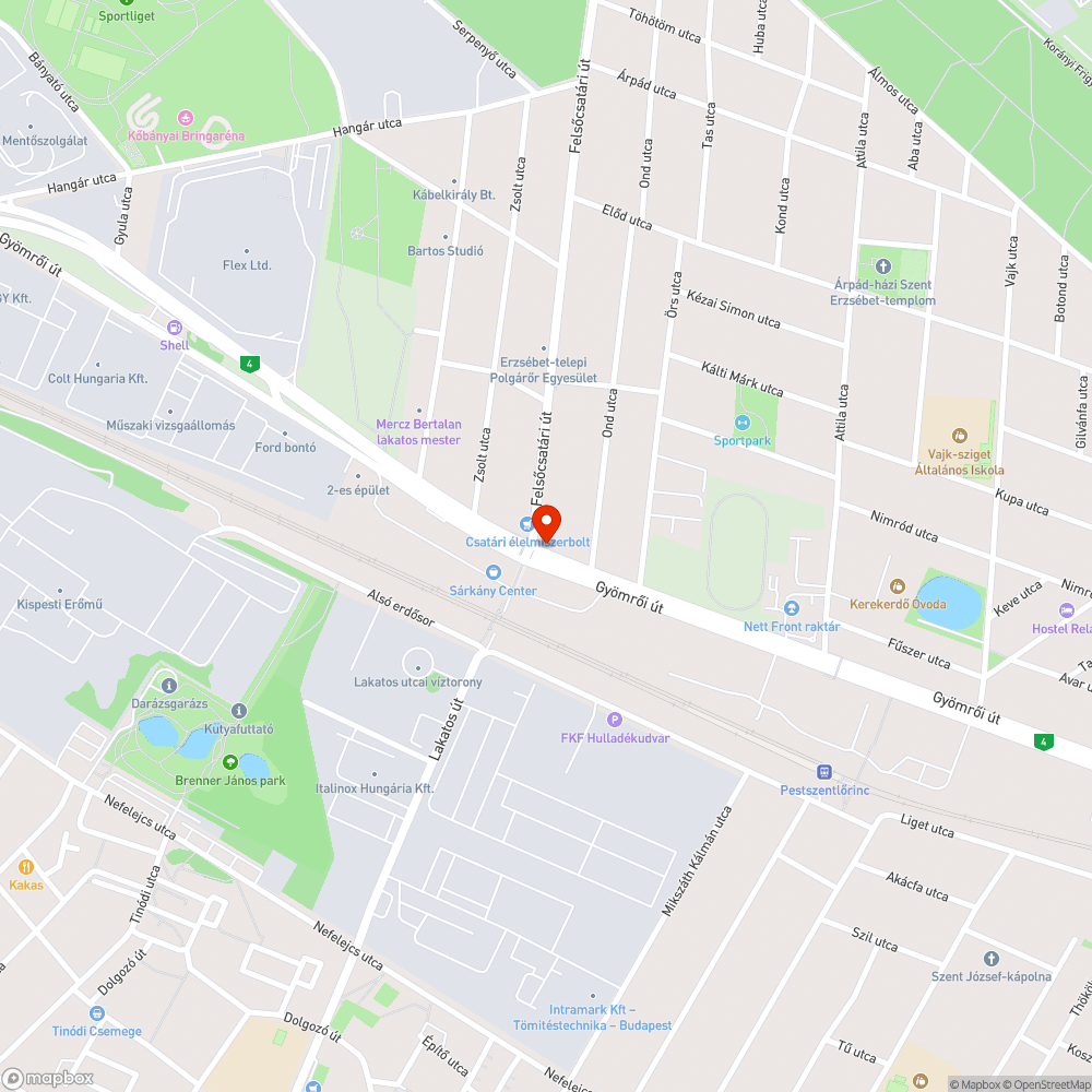 Sérült poller bejelentés helye