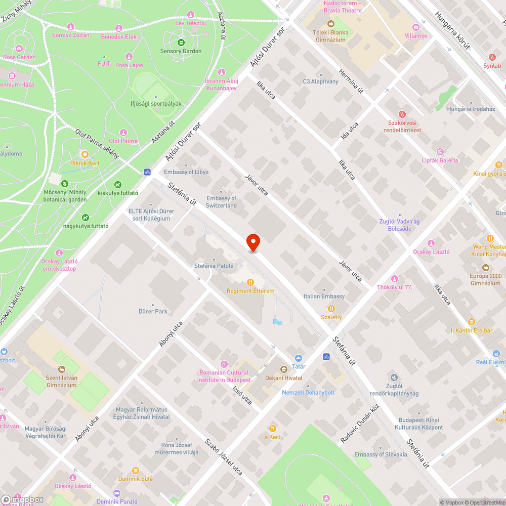 Stefánia úti kerékpárút állapota bejelentés helye