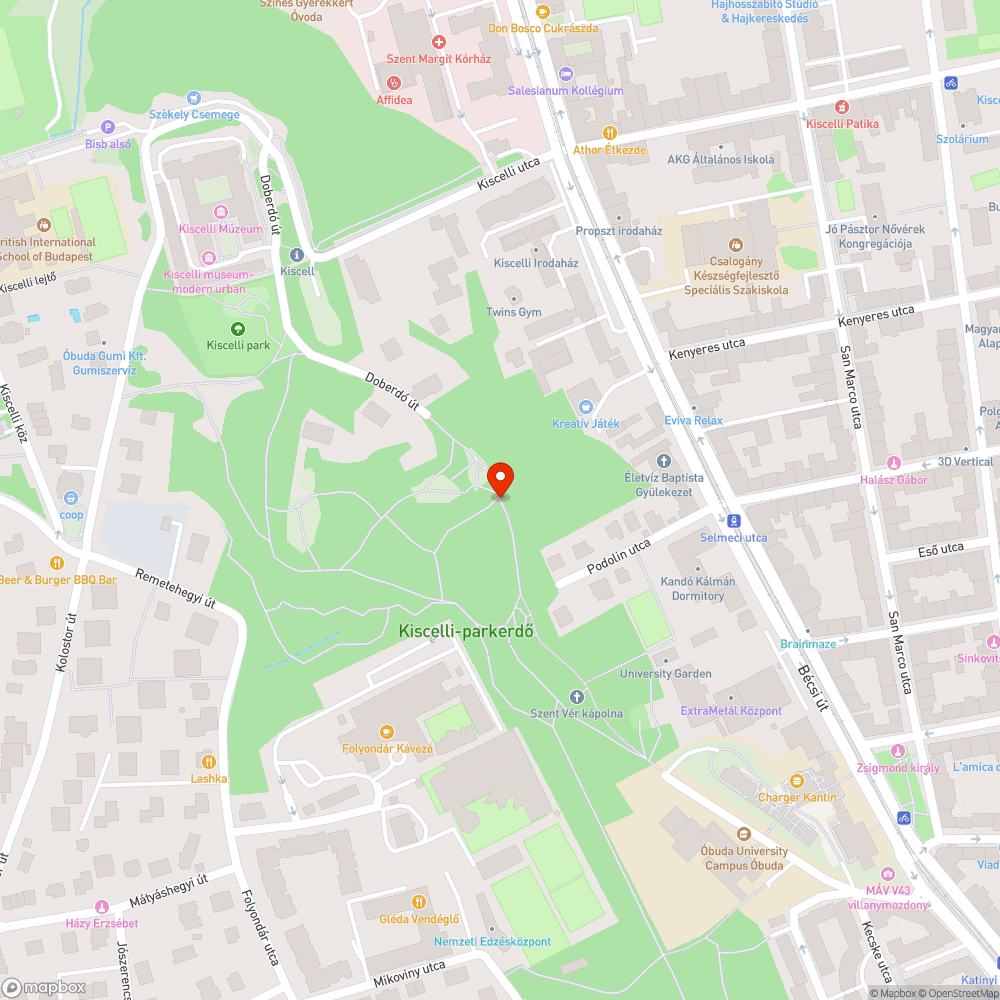 Szemet halmok a Kiscelli parkban bejelentés helye