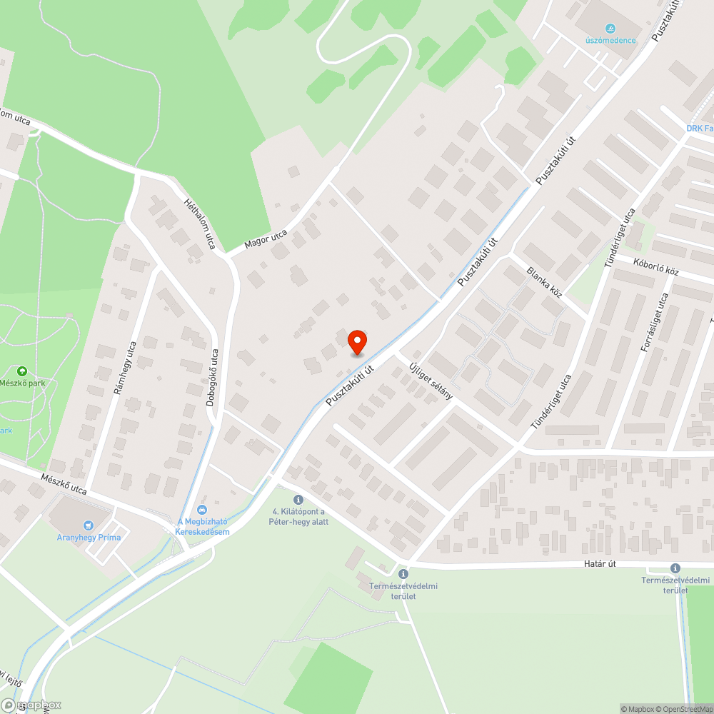 Kátyúk sorozata a Pusztakúti úton bejelentés helye