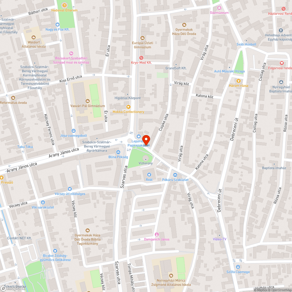 Szennyezett zöldfelület bejelentés helye