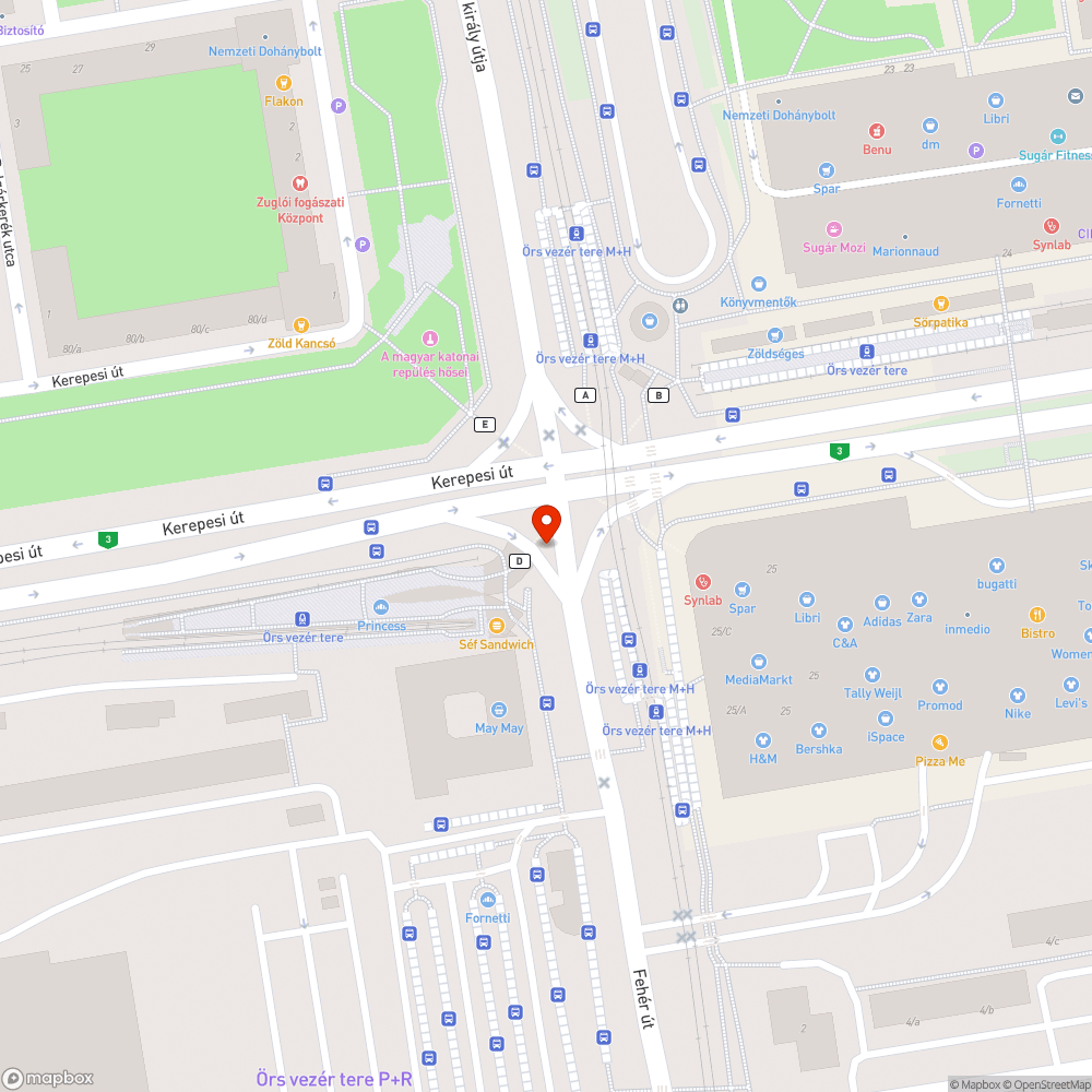 Megdőlt tábla bejelentés helye