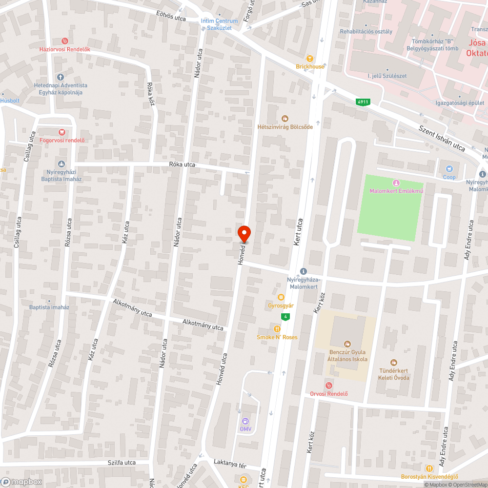 Sötét utcarész bejelentés helye