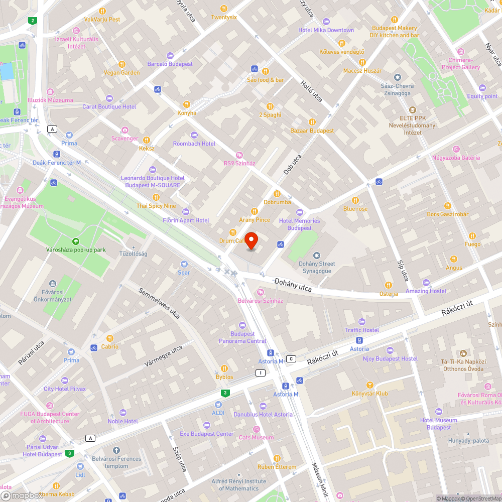 Összefirkált belváros bejelentés helye