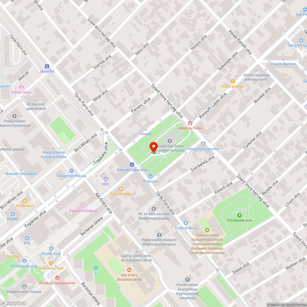 Kátyú a templom mellett bejelentés helye