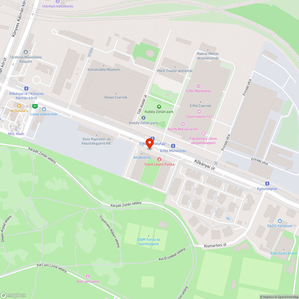 Összetört trafóház kilógó vezetékekkel bejelentés helye