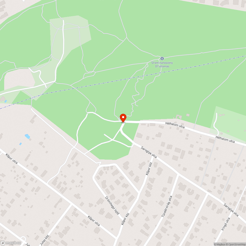 Sitt az erdőben bejelentés helye