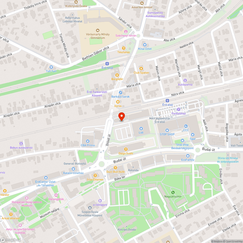 Elhagyott autó bejelentés helye