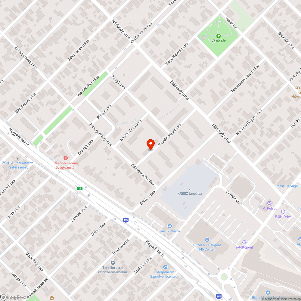 Roncs autó bejelentés helye