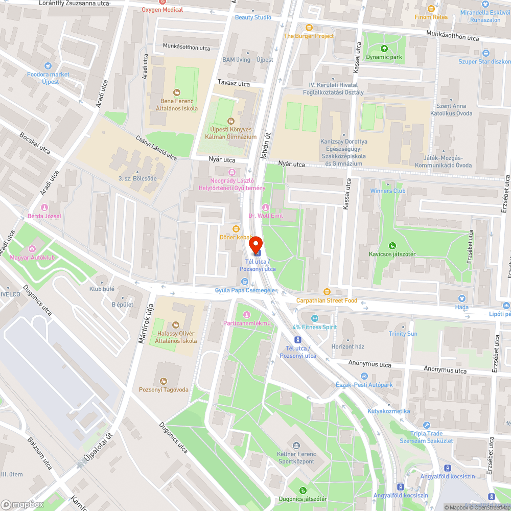 Úthibák a gyalogos átkelőnél a síneken bejelentés helye