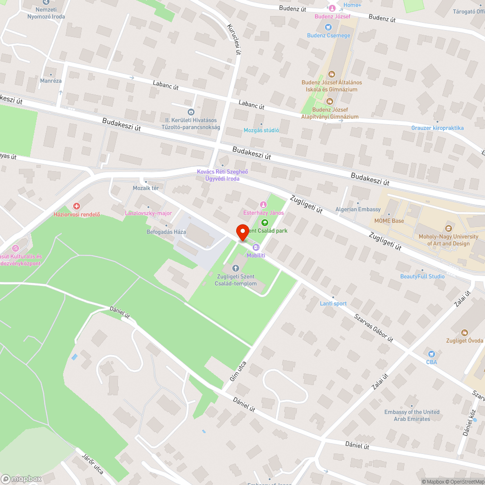 Park végén parkolás bejelentés helye