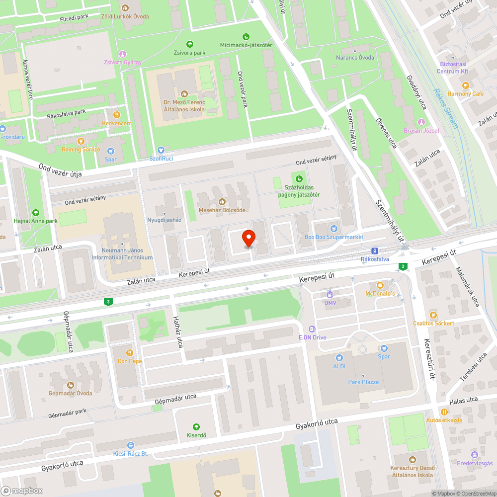 Kátyú bejelentés helye