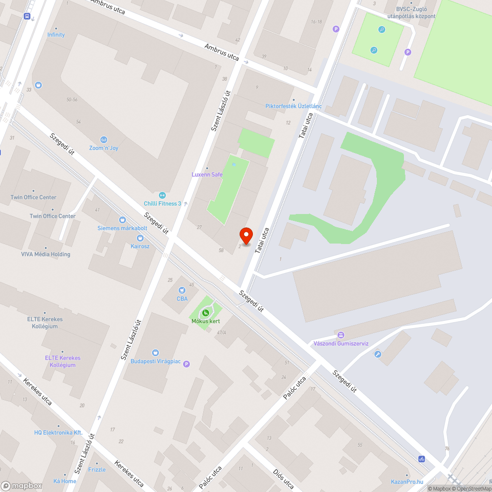 Elhagyott autó bejelentés helye