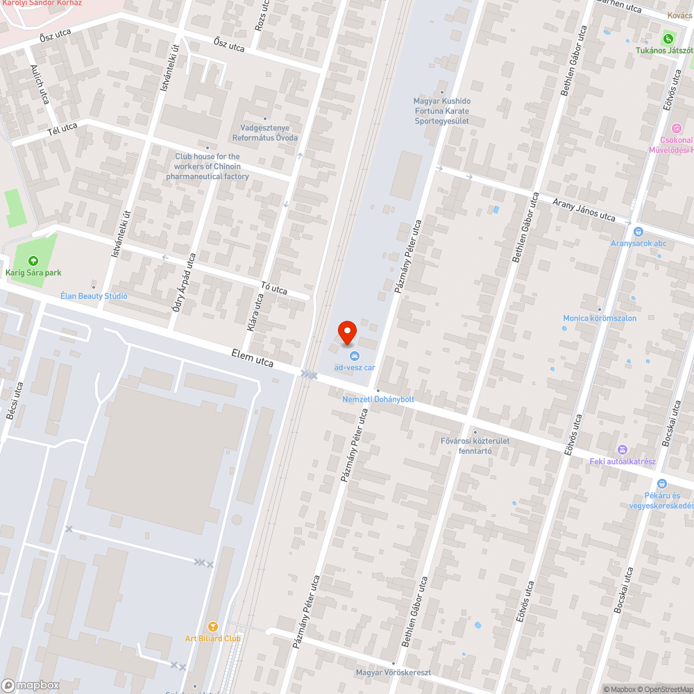 Szerencs utcai vasúti átjáró szemét bejelentés helye