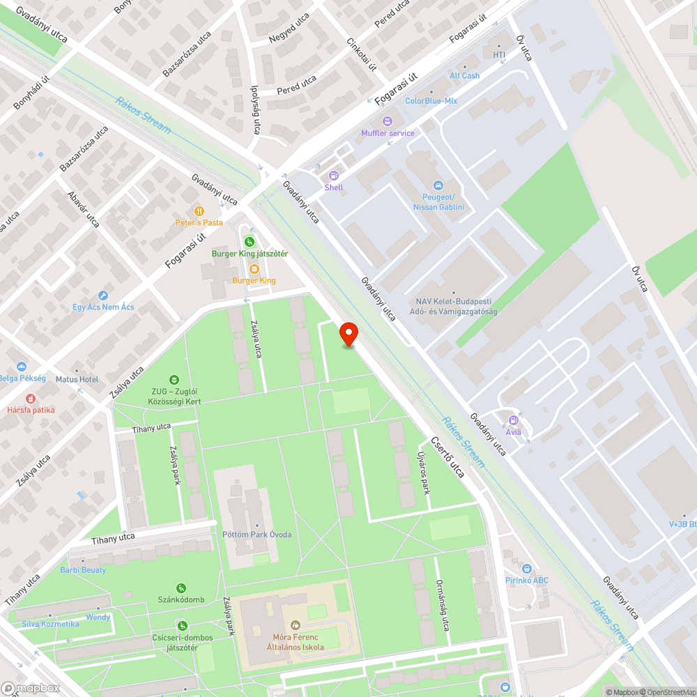 Parkolóhely, padkával hatalmas gödrökkel bejelentés helye