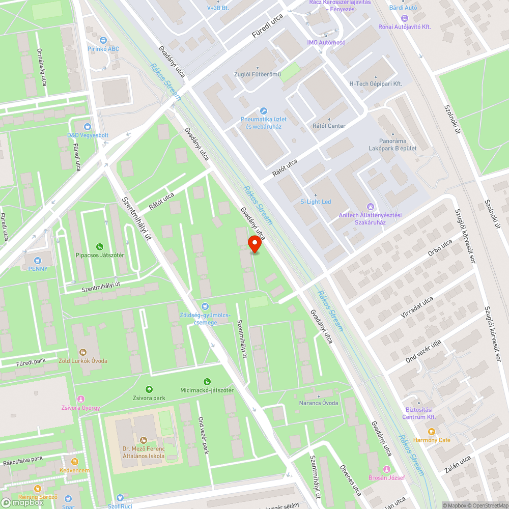 Kátyúk a belső parkolóban bejelentés helye