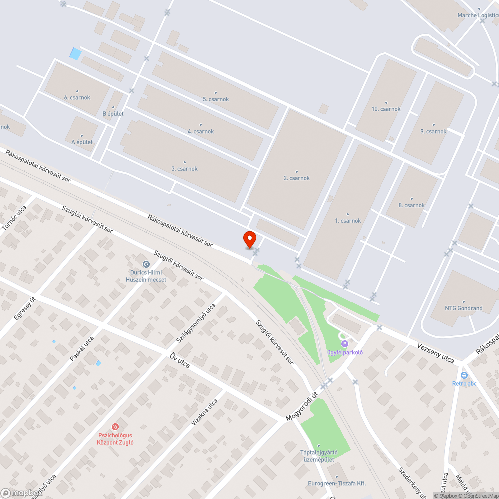 Sorompó bejelentés helye