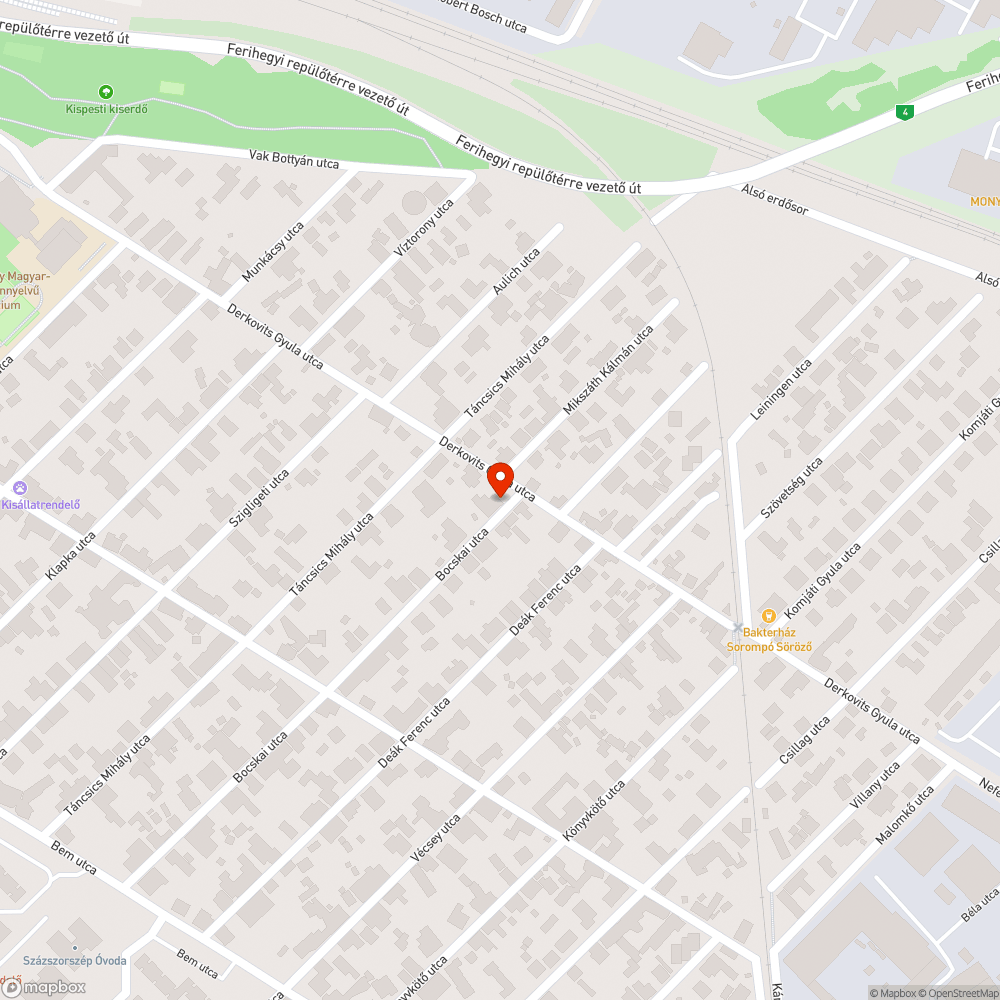 Kukák az úttesten 5.0 bejelentés helye