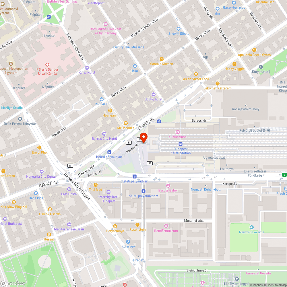 Úthibák bejelentés helye