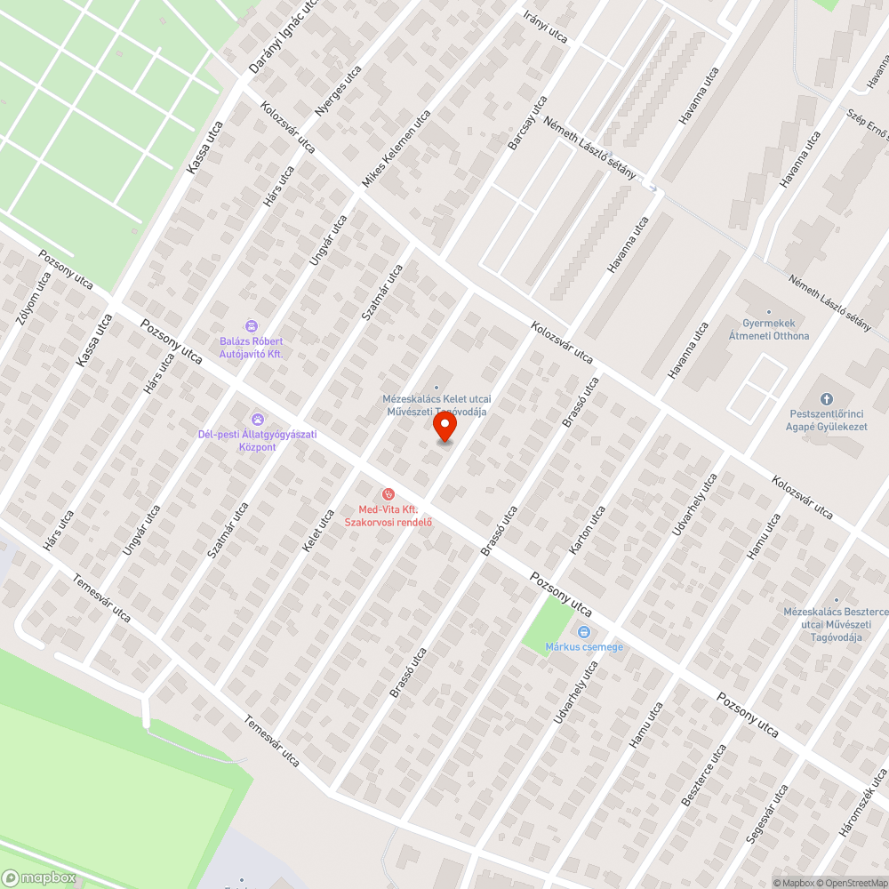 Kertvárosi mellékutcában átmenő forgalom bejelentés helye