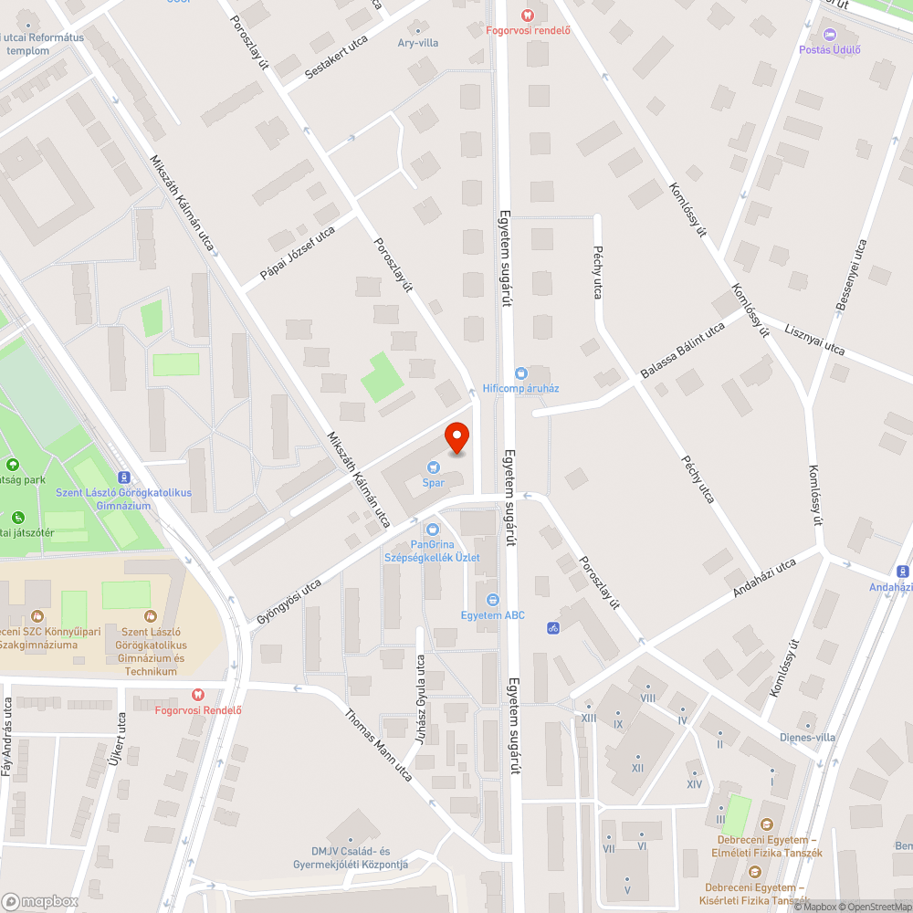 Hibás lámpafej bejelentés helye