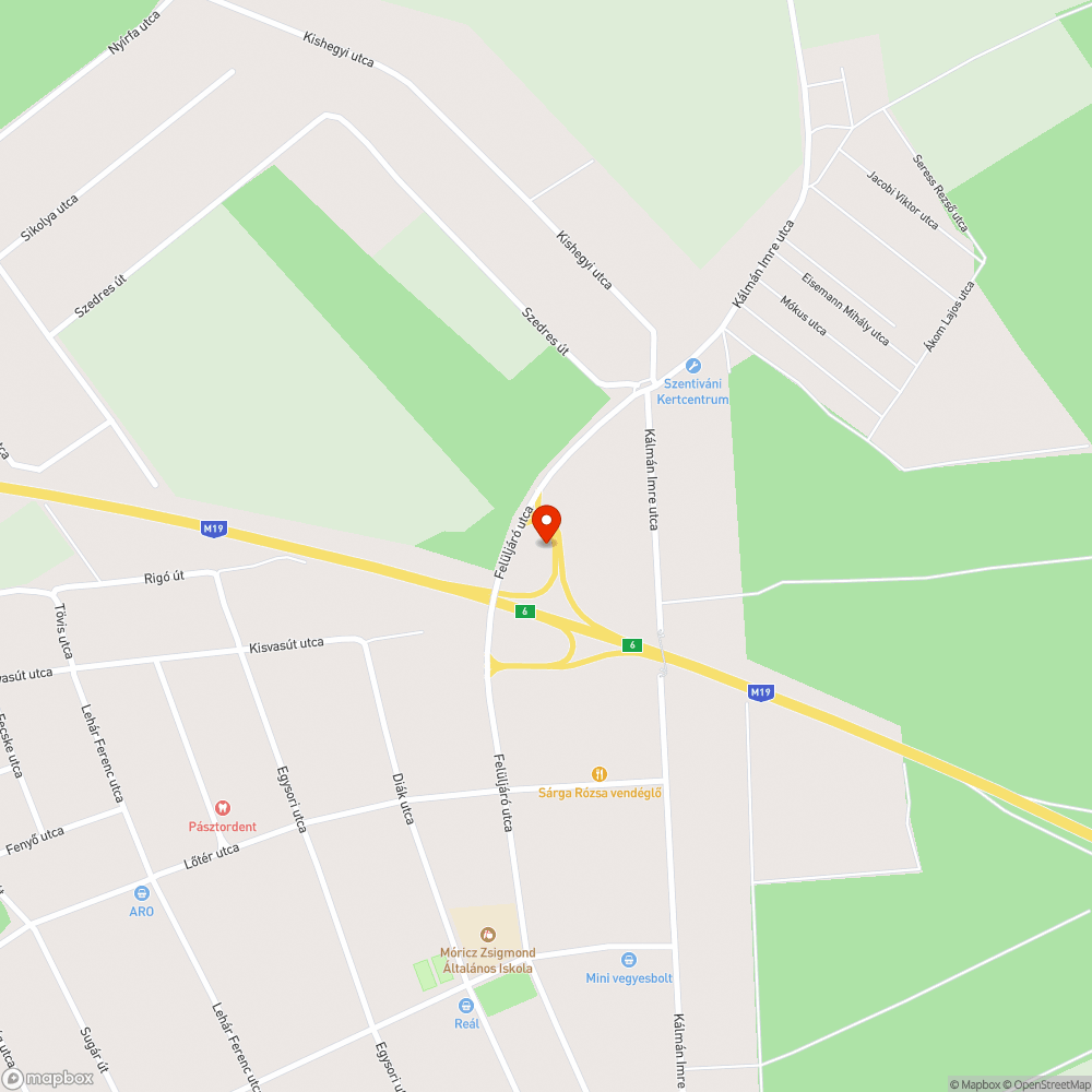 M19 felhajtó szemetes bejelentés helye