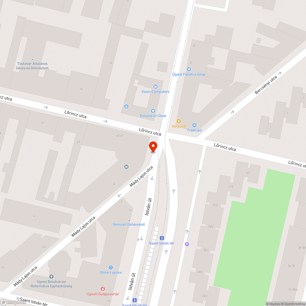 Dőlő közlekedési oszloo bejelentés helye