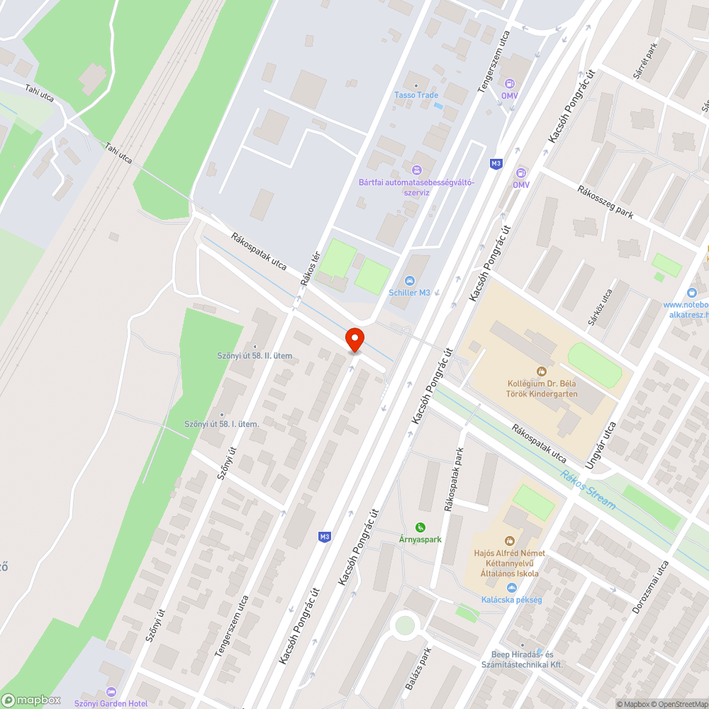 Leszakadt utcanévtábla bejelentés helye