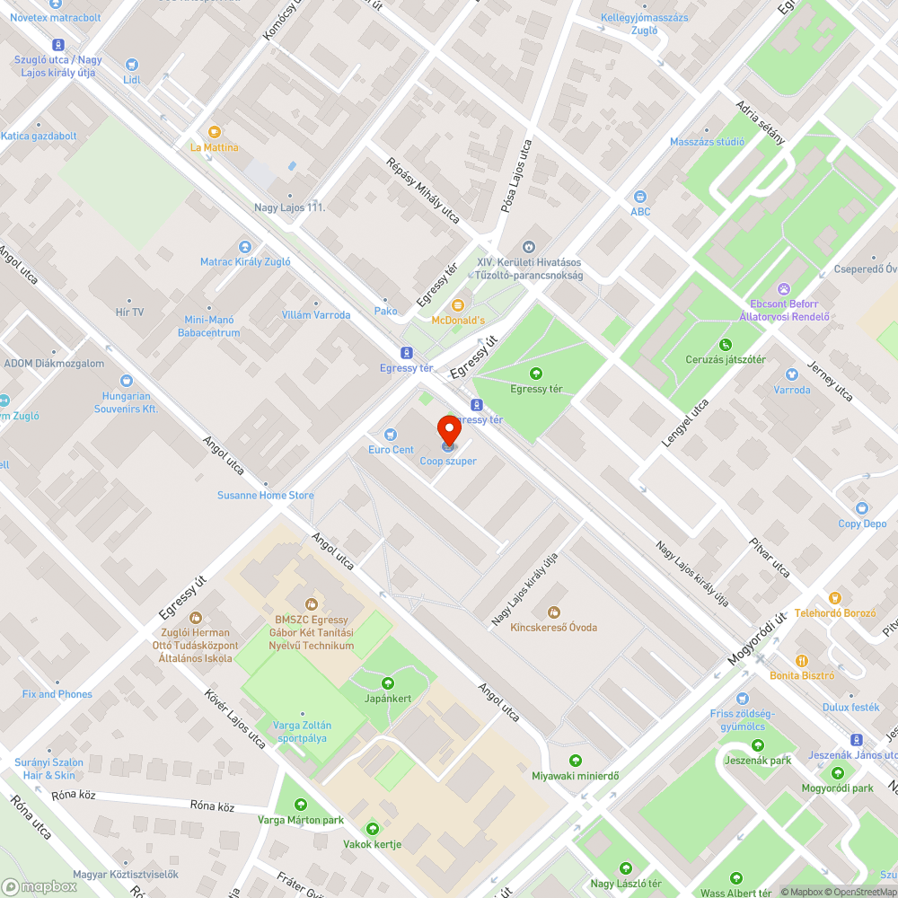 Szemetes zöldterület bejelentés helye