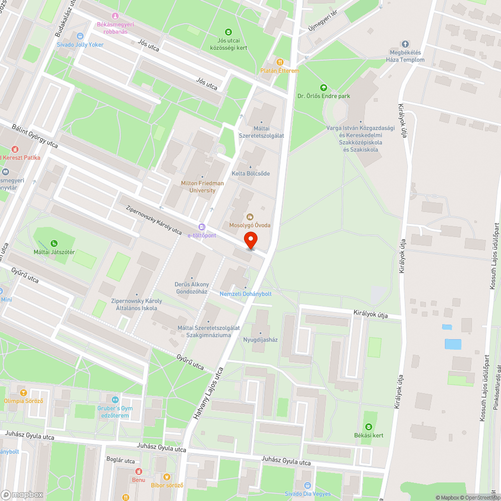 Szemét bejelentés helye